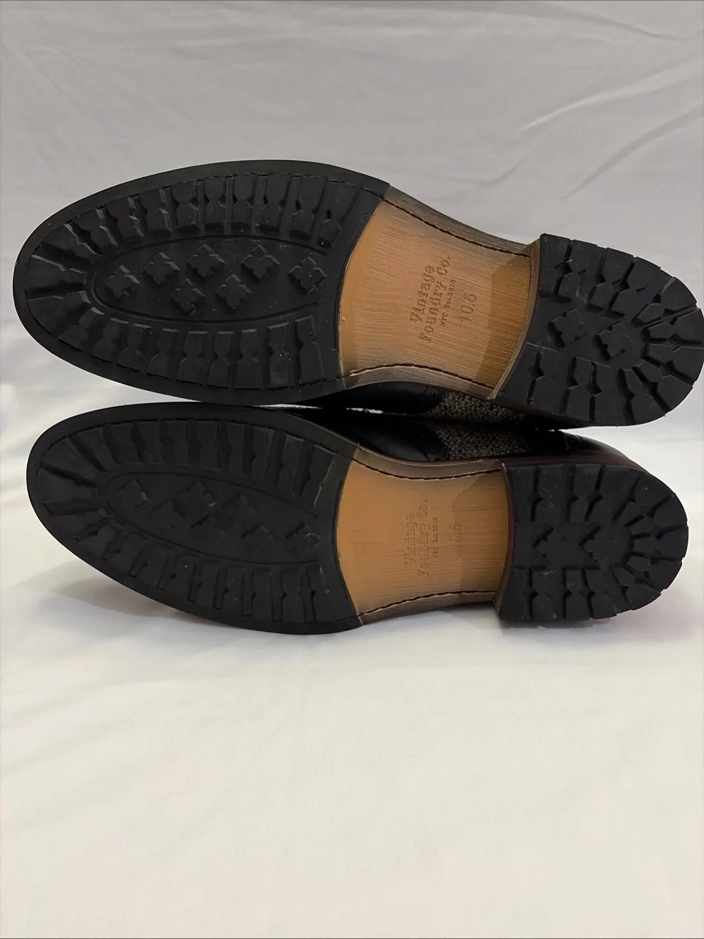 Men's Black Leather & Gray Textile Chukka Wingtip Boots